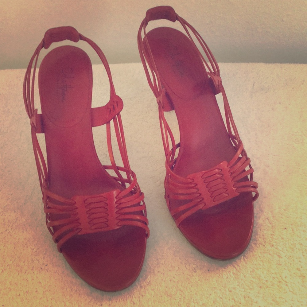 Cole haan red leather heels